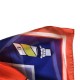Direction - Foulard donna blu e rosso 140x140 chiffon 100% seta