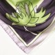 Puretè de la vie - Sciarpa donna viola e verde 132x190 cotone e seta