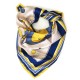 Le Reve - Foulard donna blu 90x90 twill 100% seta