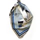 Noblesse - Foulard donna grigio celeste 90x90 twill 100% seta
