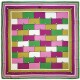 Idiomes - Foulard donna viola e verde 90x90 twill 100% seta