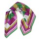Idiomes - Foulard donna viola e verde 90x90 twill 100% seta