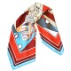 Pois et vanité - Foulard donna rosso corallo 90x90 twill 100% seta
