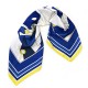 Noblesse - Foulard donna blu  90x90 twill 100% seta