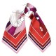 Noblesse - Foulard donna rosso corallo 90x90 twill 100% seta