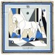 Noblesse - Foulard donna grigio celeste 90x90 twill 100% seta