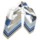 Noblesse - Foulard donna grigio celeste 90x90 twill 100% seta