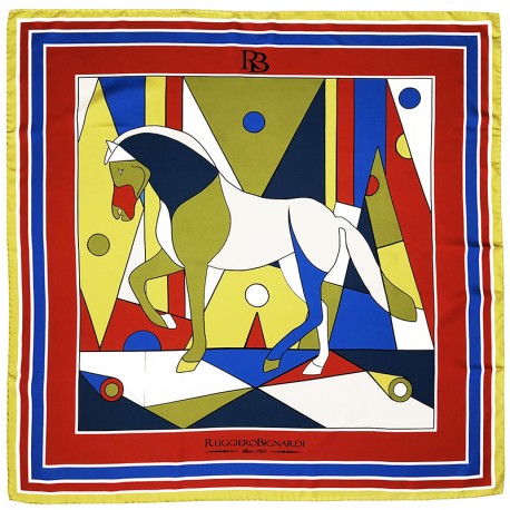 Noblesse - Foulard donna bordeaux 90x90 twill 100% seta