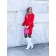 Noblesse - Foulard donna rosso corallo 90x90 twill 100% seta