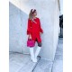Noblesse - Foulard donna rosso corallo 90x90 twill 100% seta