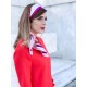 Noblesse - Foulard donna rosso corallo 90x90 twill 100% seta